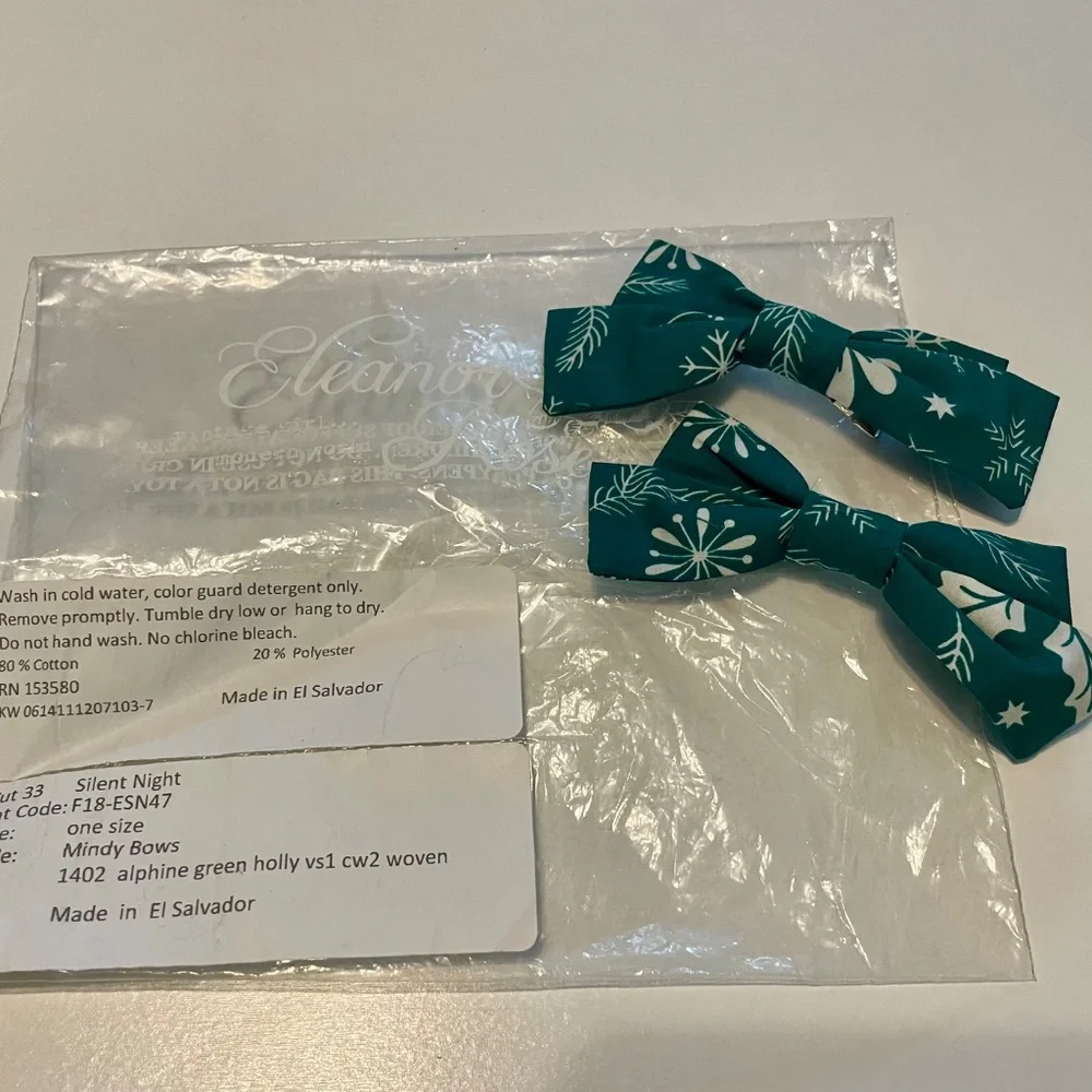 Eleanor Rose Alpine Green Holly Mindy Bow